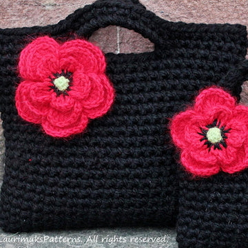 Mum and I poppy purses