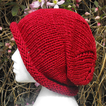 SUPERFAST ROLL BRIM SLOUCH HAT KNITTING PATTERN - MADMONKEYKNITS