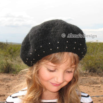 Embroidered Beaded Beret