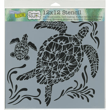 The Crafter's Workshop Crafter's Workshop Template 12"X12" - Sea Turtles