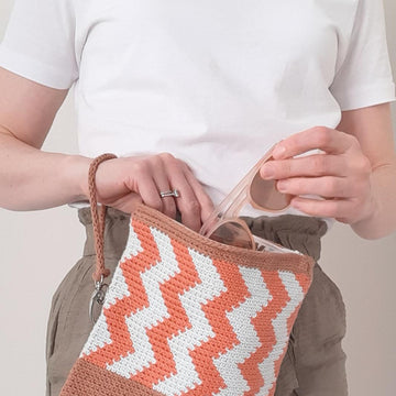 Chevron Fold Over Clutch