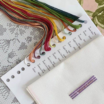 Historical Sampler Company Scandi Heart Wedding Cross Stitch Kit - 24cm x 28cm