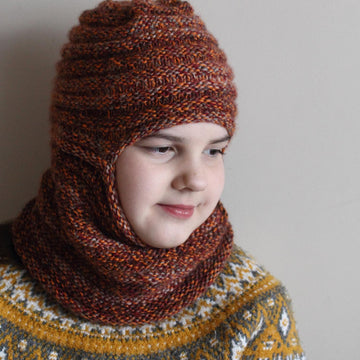 Raven Balaclava for Aran