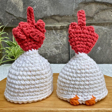 Hen Flip the Bird: Surprise Funny Amigurumi