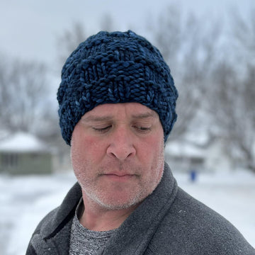 Classic Men's Basket Weave Beanie