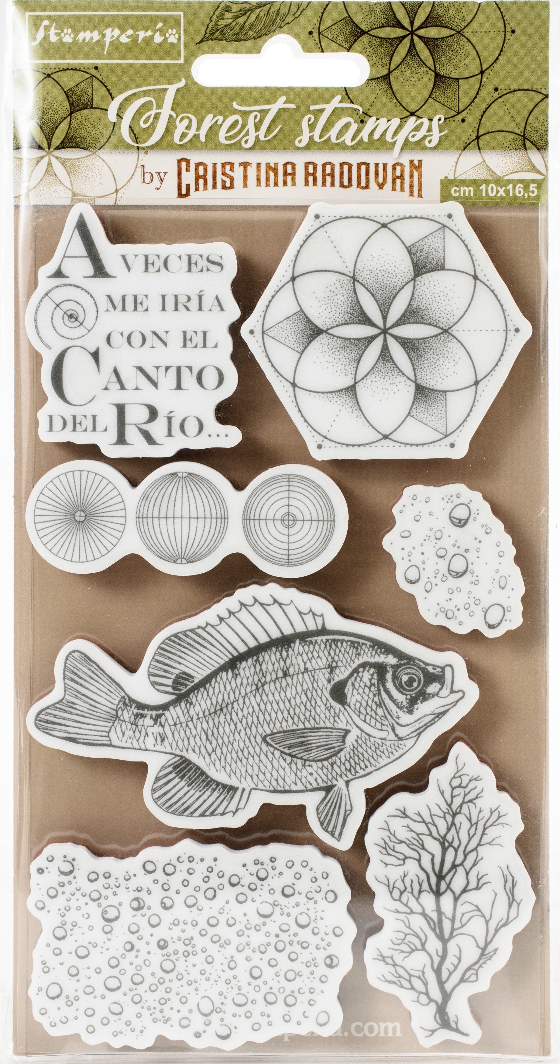 Stamperia Intl Stamperia Cling Rubber Stamps 3.94"X6.5" - Fish