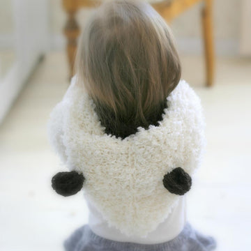 Mouton sheep hooded cowl