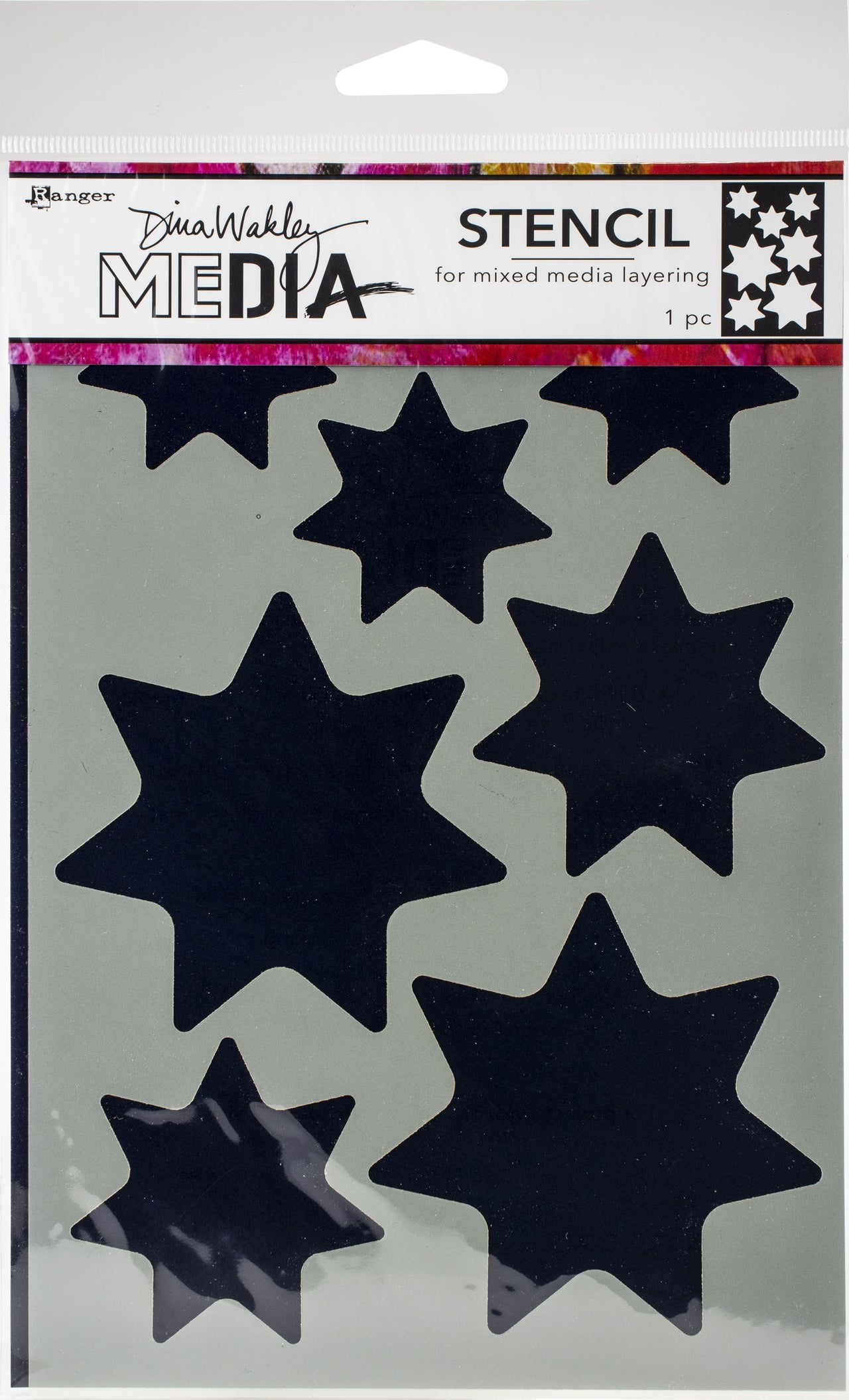 Ranger Dina Wakley Media Stencils 9"X6" - Giant Stars