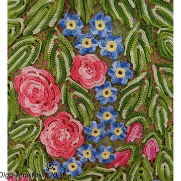 Dress of roses and leaves
