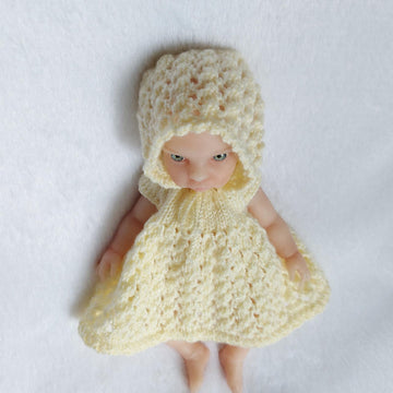 Lace Dress and Bonnet Set for 9 Inch Dolls