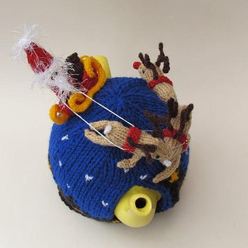 Santas sleigh ride tea cosy