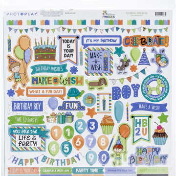 Photoplay Paper PhotoPlay Collection Pack 12"X12" - Birthday Boy Wishes