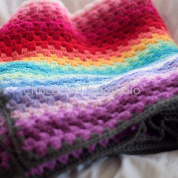 Rainbow Granny Stripe Blanket