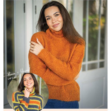 2403 Ridged High Neck Sweater