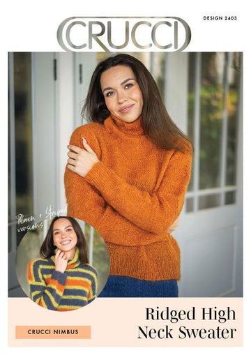 2403 Ridged High Neck Sweater