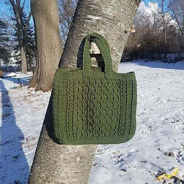 Cabled Zig Zag Bag