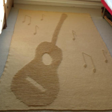 Guitar Blanket One Colour Shadow Illusion