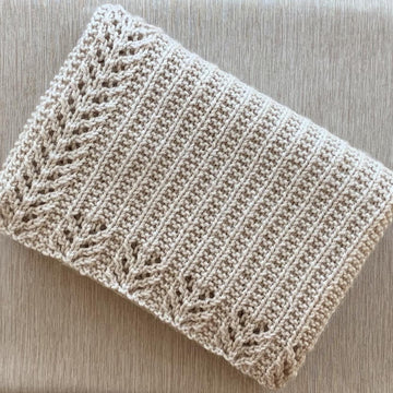 Baby Blanket with Lace Borders