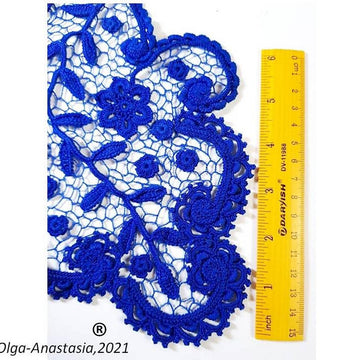 Lace blue detachable collar