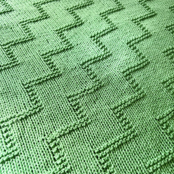 Aran Zig Zag Blanket