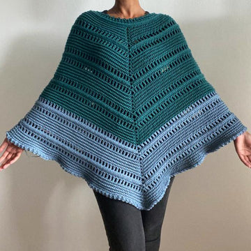 Crochet poncho pattern: crochet poncho, crochet slipover, crochet pattern  PDF