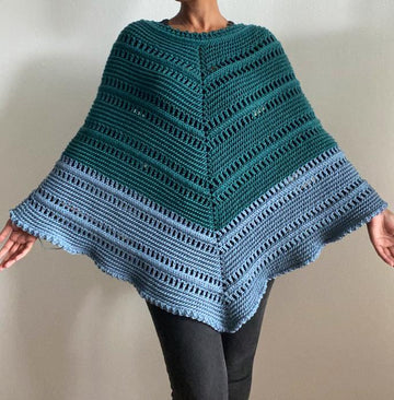 Crochet poncho pattern: crochet poncho, crochet slipover, crochet pattern  PDF