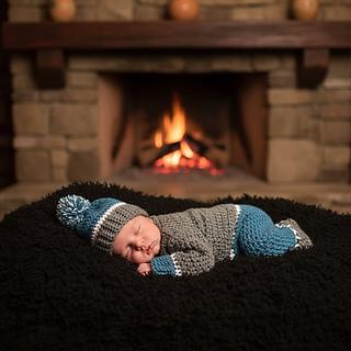Crochet baby sweater set