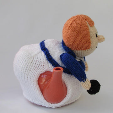 Lawn bowls lady tea cosy