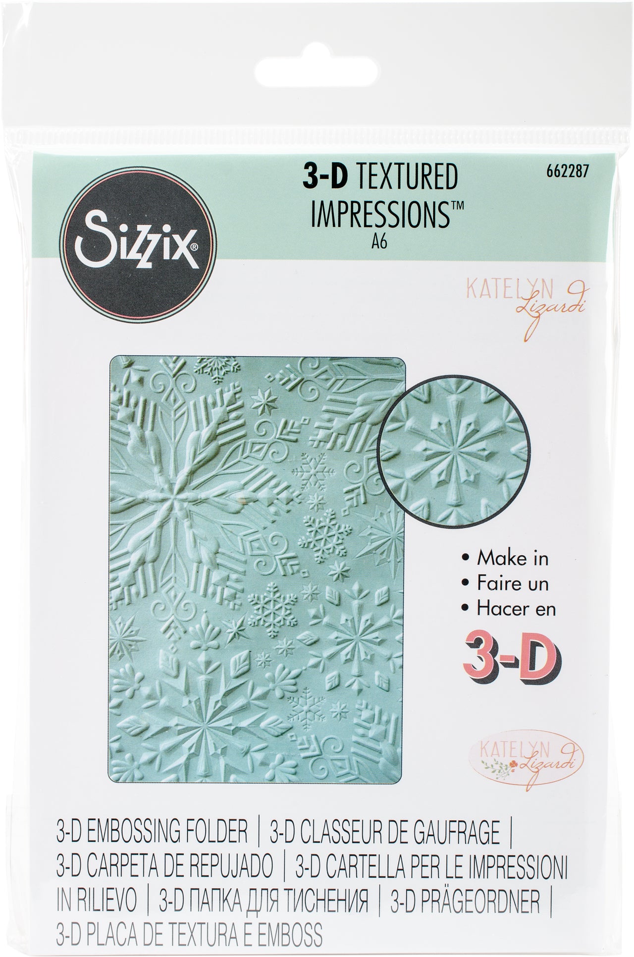 Sizzix Textured Impressions Embossing Folder-Katelyn Lizardi - Winter Snowflakes