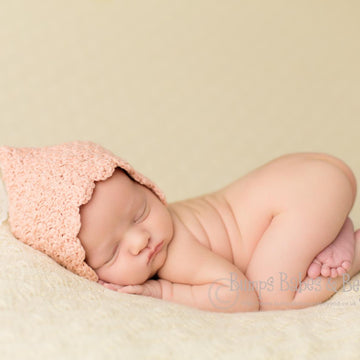 Just peachy baby bonnet