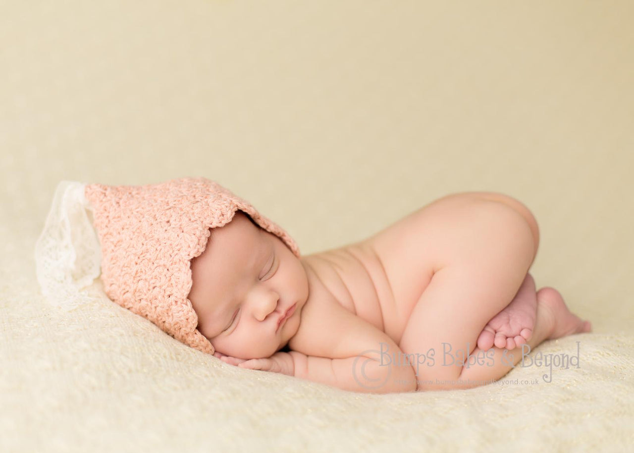Just peachy baby bonnet