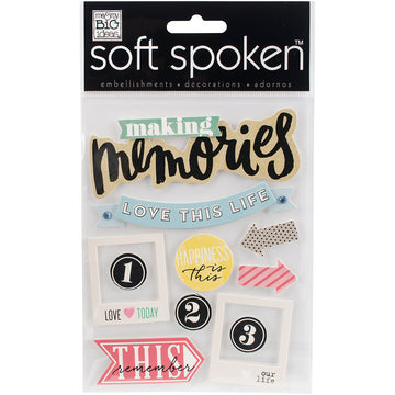 Soft Spoken Themed Embellishments - Love This Life