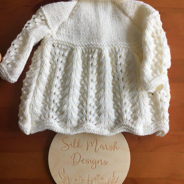 Margaret Matinee Jacket Baby Set Knitting Pattern birth-6 months approx