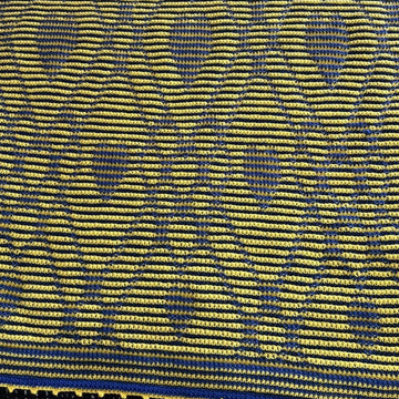 Plaid Hearts Throw - Overlay Mosaic Crochet Pattern