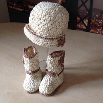Baby Boot & Hat Set N 281