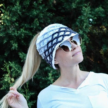 Ombré Diamond Stitch Hat