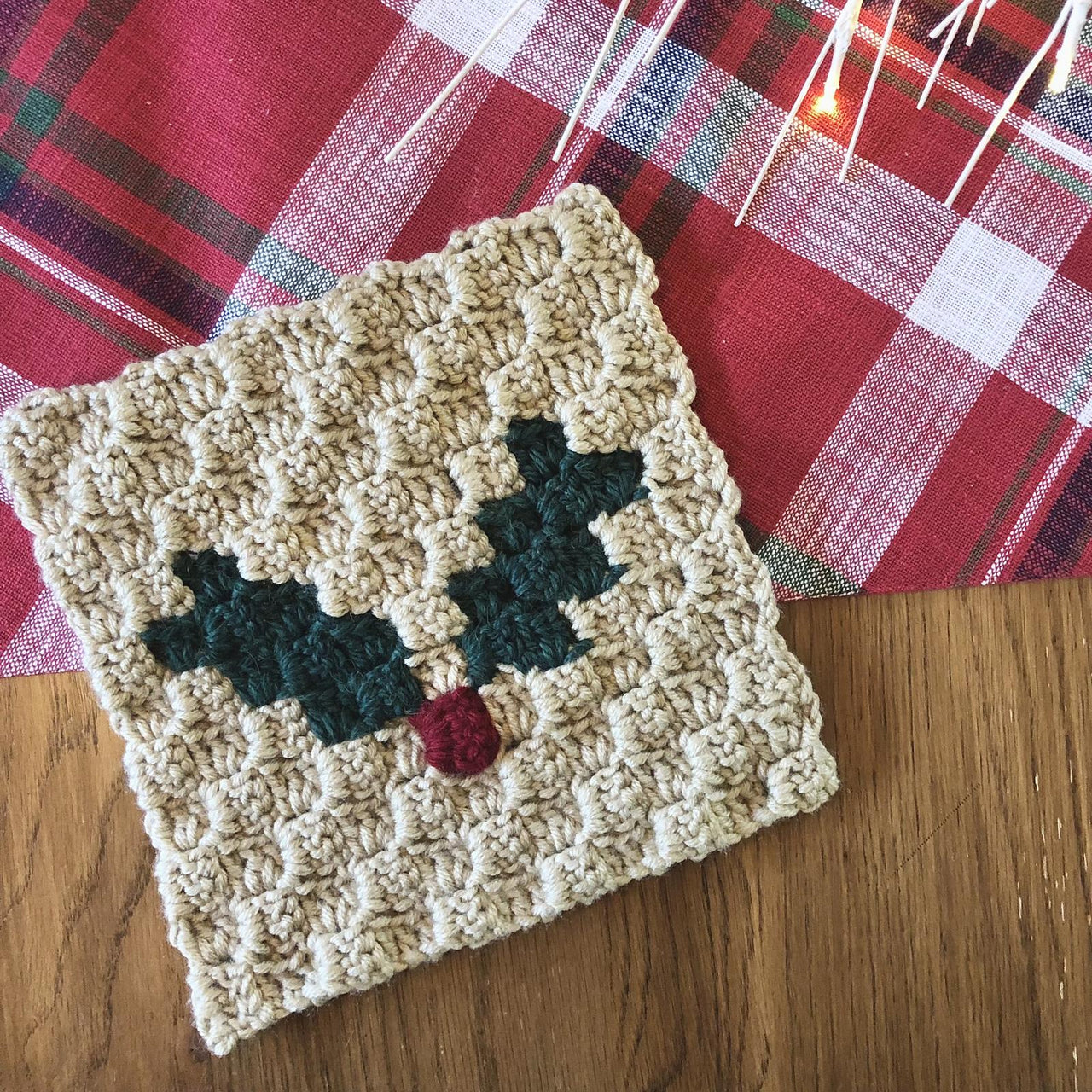 Jolly Holly Blanket Square