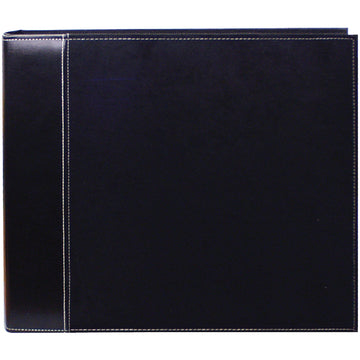 Pioneer 3-Ring Sewn Cover Album 12"X12" - Black Suede