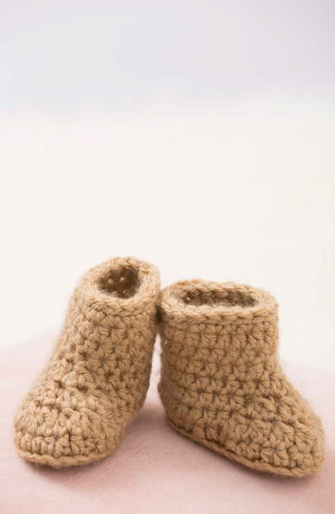 Warm Baby Boots in Red Heart With Love Solids - LW4788 - Downloadable PDF