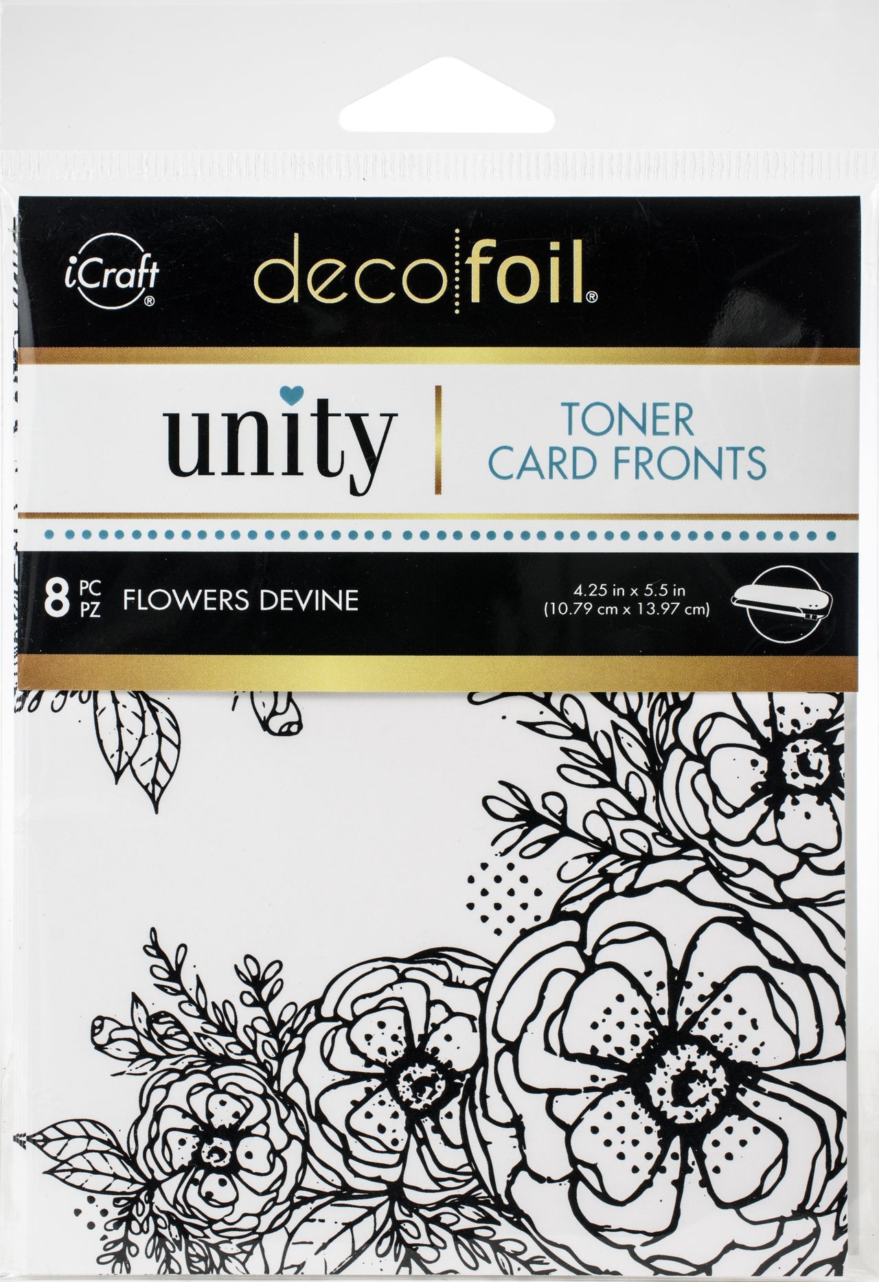 Therm O Web Deco Foil Toner Card Fronts By Unity 4.25"X5.5" 8/Pkg - Flowers Devine