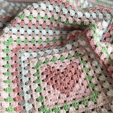 Sweetheart Granny Blanket - Original and Rose Garden Colour Combinations