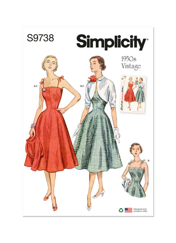 Simplicity Misses' Dresses and Jacket S9738 - Sewing Pattern