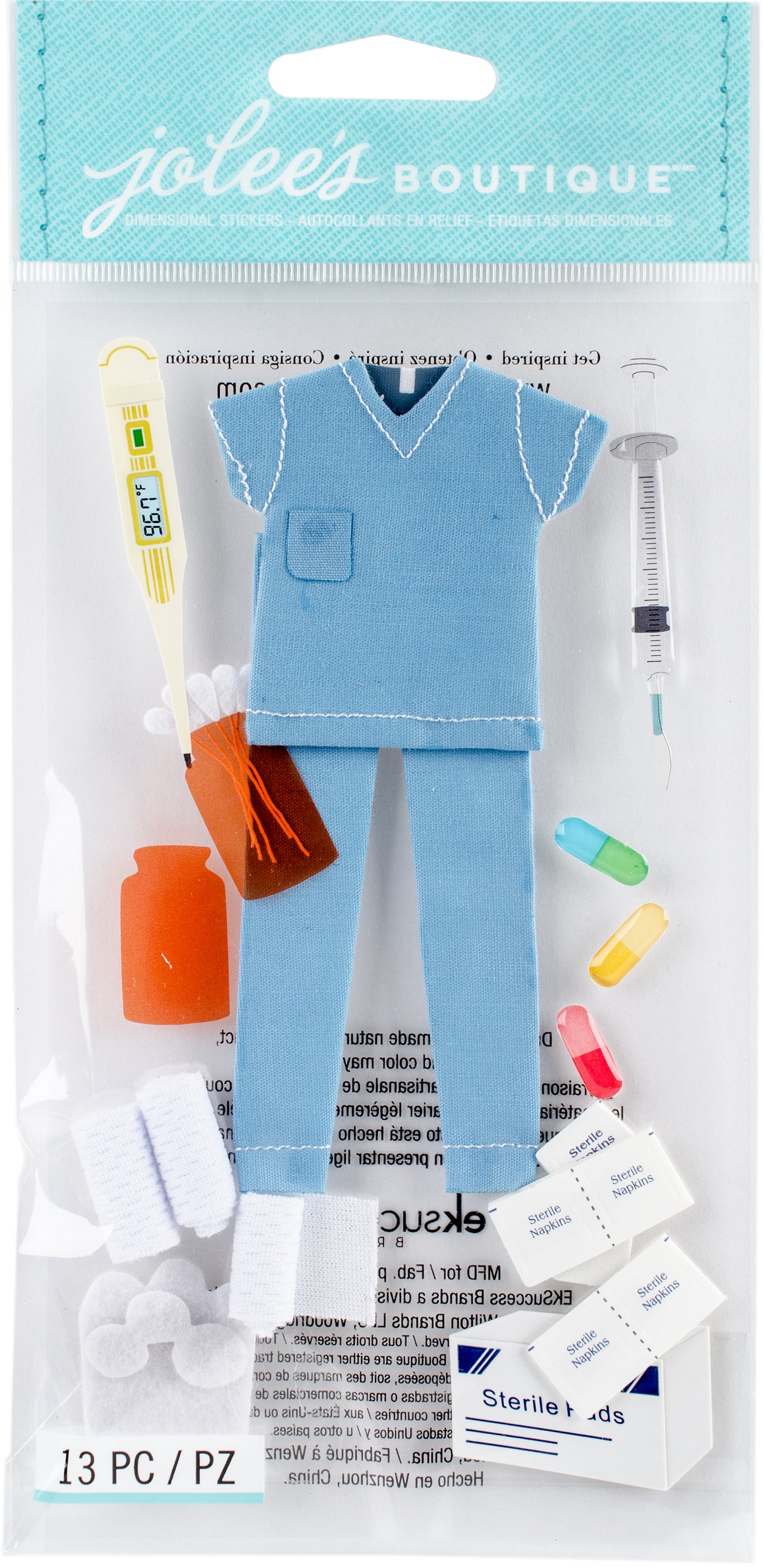 Jolee's Le Grande Dimensional Stickers - Nurse