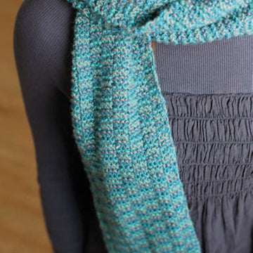 Striped Garter Rib Scarf in Ella Rae Cozy Alpaca - ER5-03 - Downloadable PDF