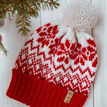 Scarlet Snowflake Hat