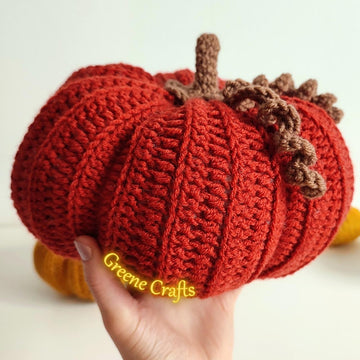 Pumpkin Centerpiece Crochet Pattern - Stacked Fall Pumpkin Decor