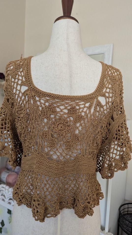 Bohemian Elegance Crochet Lace Blouse