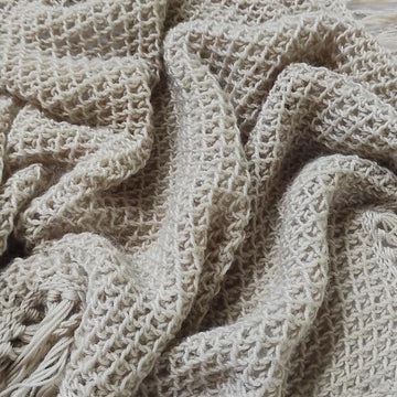 Sunwoven mesh shawl