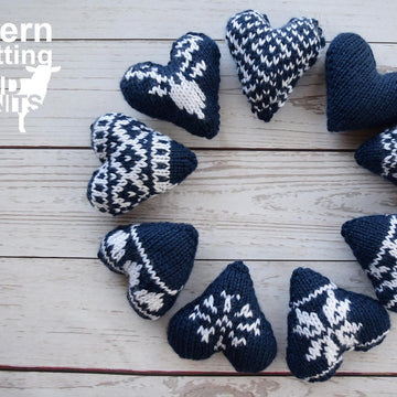 Knit Fair Isle Hearts