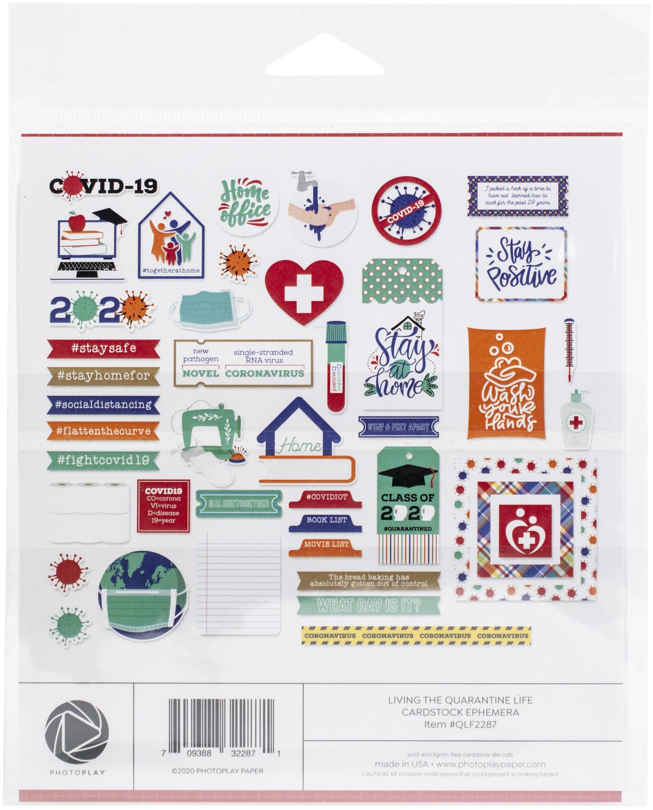 Photoplay Paper Living The Quarantine Life Ephemera Cardstock Die-Cuts - 630514